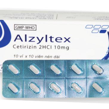 Alzyltex (Cetirizine) 10mg Mebiphar (H/100v)