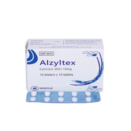 Alzyltex (Cetirizine) 10mg Mebiphar (H/100v)