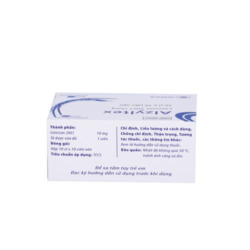 Alzyltex (Cetirizine) 10mg Mebiphar (H/100v)