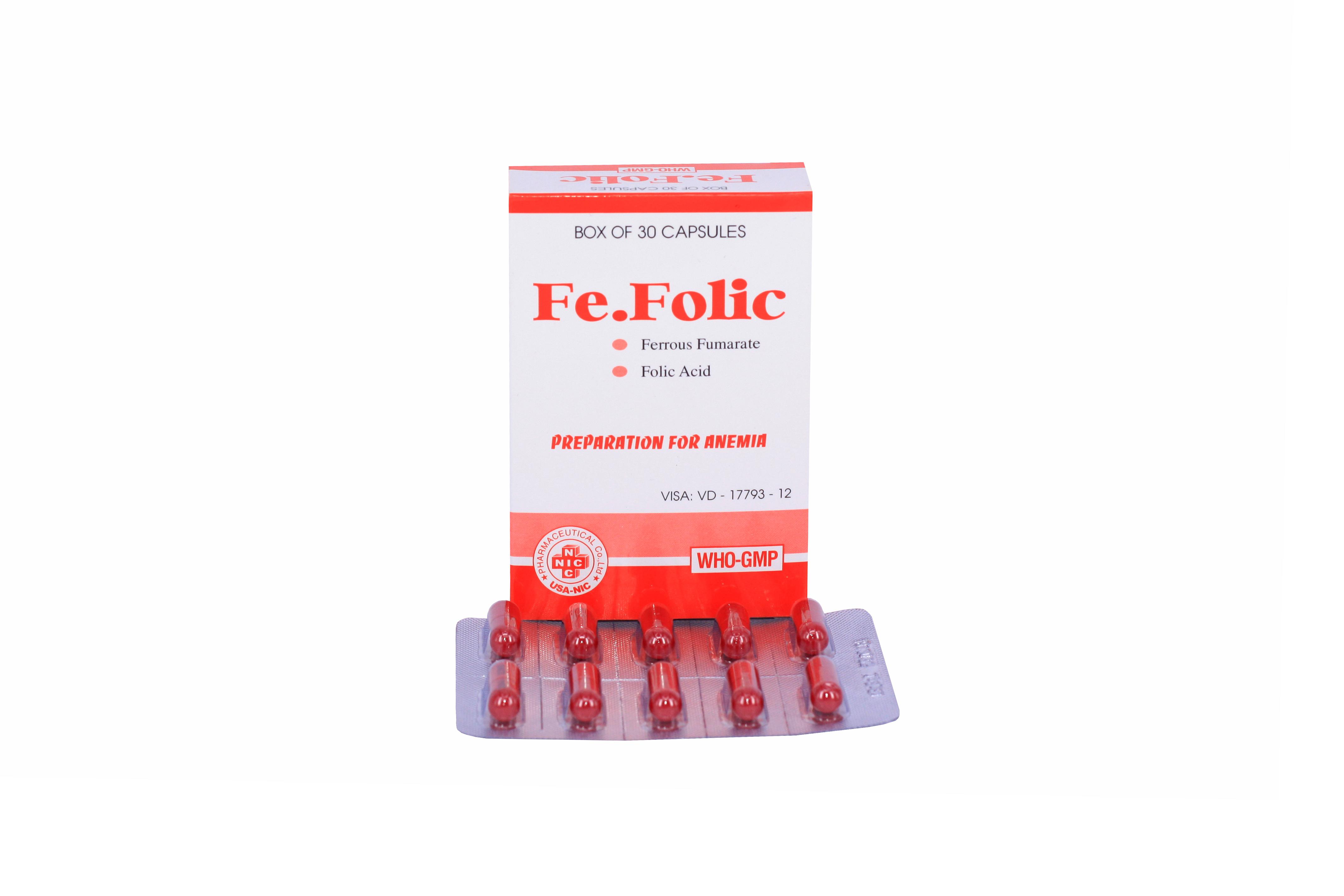 Fe Folic Extra Capsuales Usa-Nic (H/30v)