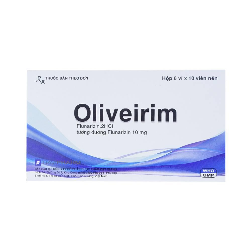 Oliveirim 10mg (Flunarizin) Davipharm (H/60v)