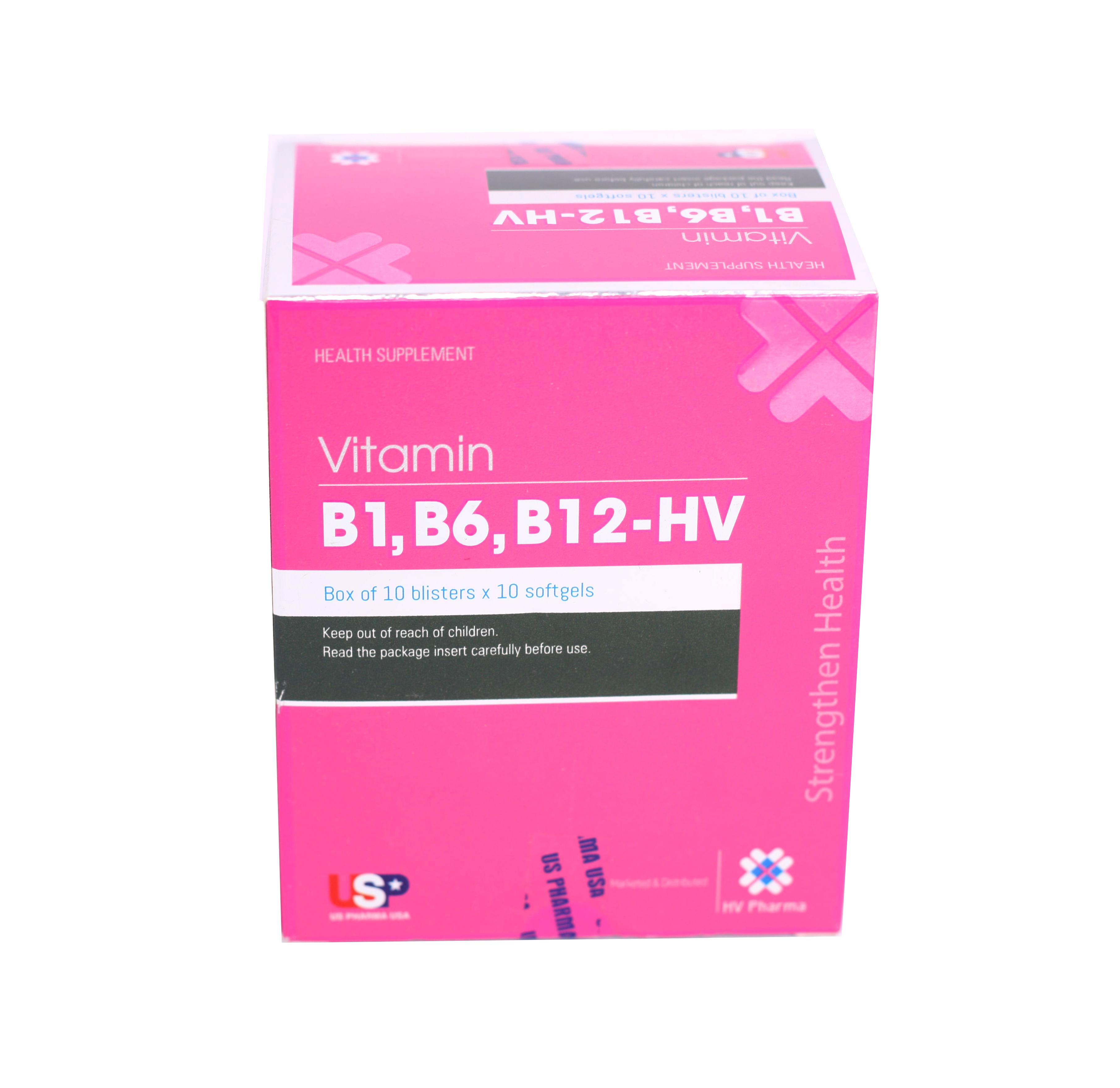 Vitamin B1, B6, B12 - HV US Pharma (H/100v)