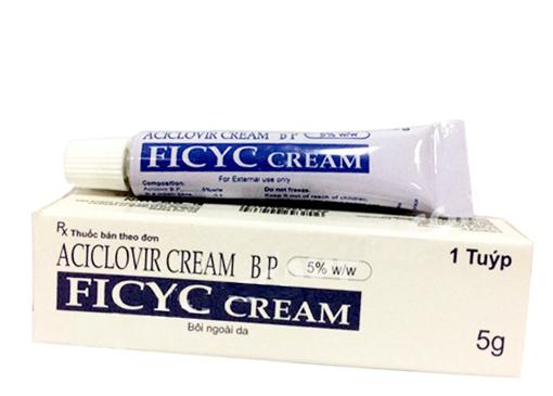 Ficyc Cream (Acyclovir) 5% Brawn (Lốc/10 Tuýp/5gr)
