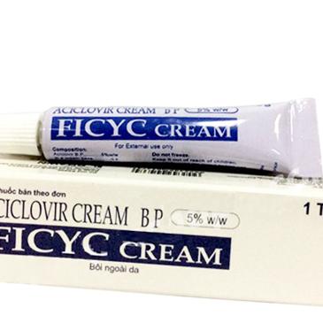 Ficyc Cream (Acyclovir) 5% Brawn (Lốc/10 Tuýp/5gr)