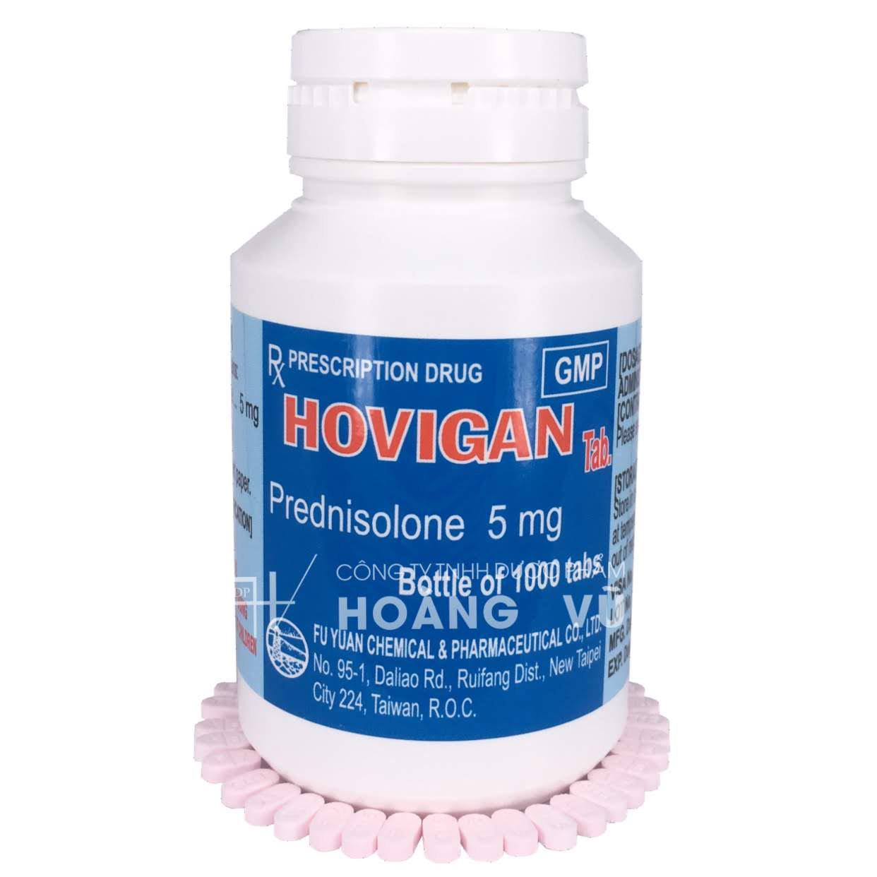 Hovigan (Prednisolon) 5mg Fu Yuan (C/1000v)