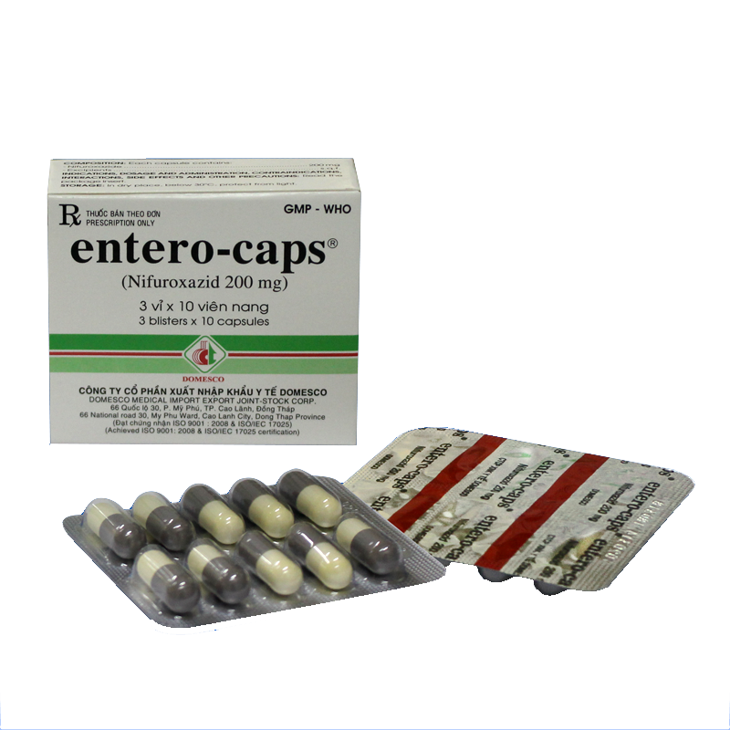 Entero Caps 200 (Nifuroxazid) Domesco (H/30v)