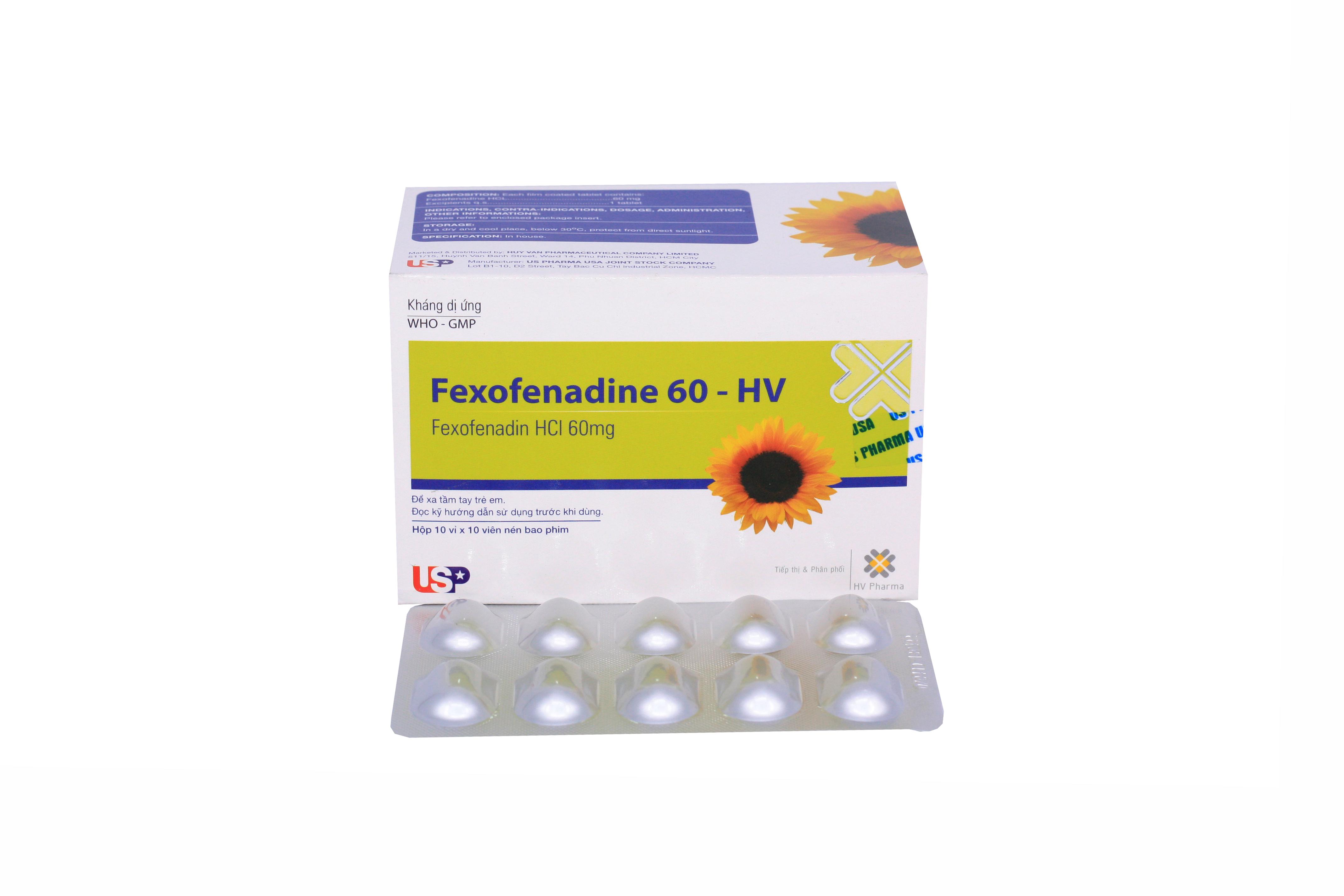 Fexofenadine 60 HV US Pharma (H/100v)