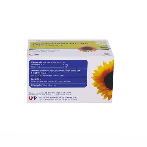 Fexofenadine 60 HV US Pharma (H/100v)