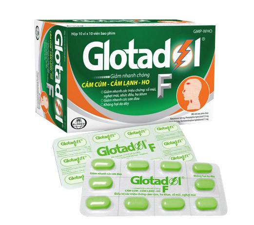 Glotadol F (Paracetamol, Phenylephrin, Loratadin, Dextromethorphan) Glomed (H/100v)