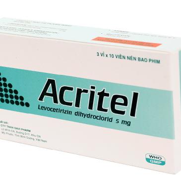 Acritel (Levocetirizine) 5mg Davipharm (H/30v)