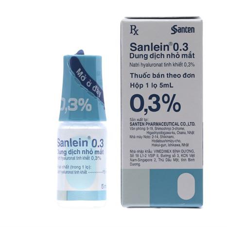 Sanlein eye 0.3% Nhỏ Mắt (Natri Hyaluronate) Santen (C/5ml)