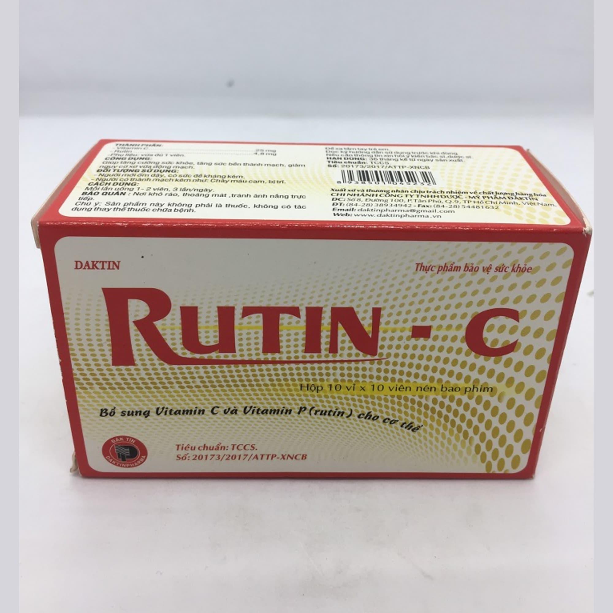 Rutin C Đắk Tín (H/100v)