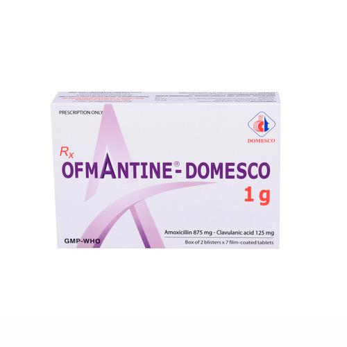 Ofmantine 1g (Amoxicillin, Acid Clavulanic) Domesco (H/14v)