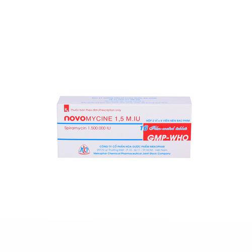 Novomycin 1.5 M.IU (Spiramycin) Mekophar (H/16v)