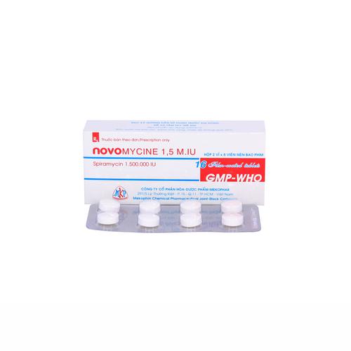 Novomycin 1.5 M.IU (Spiramycin) Mekophar (H/16v)