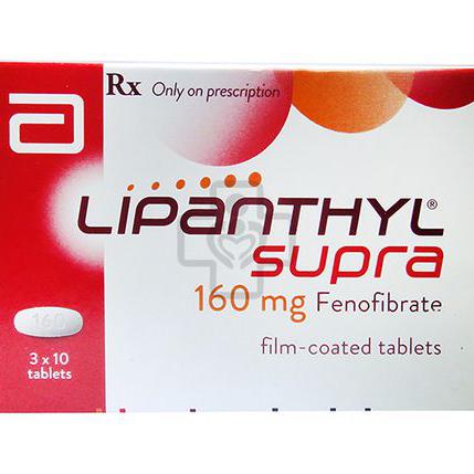  Lipanthyl Supra 160mg (Fenofibrate) Abbott (h/30v)