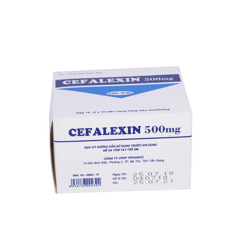 Cefalexin 500mg Tipharco (H/100v)