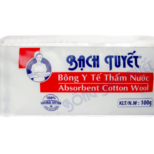 Bông Y Tế Bạch Tuyết (Lốc/10g/100g)