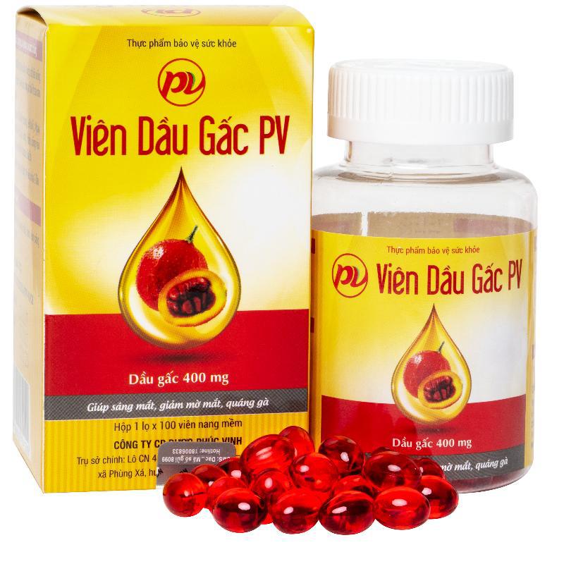 Viên Dầu Gấc PV Phúc Vinh (C/100v)