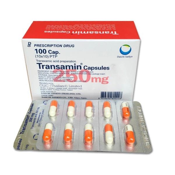 Transamin 250mg  (Acid Tranexamic) Daiichi-Sankyo (H/100v)