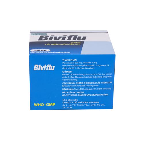 Biviflu (Paracetamol, Loratadin, Dextromethorphan Hydrobromid) BV Pharma (H/100v)