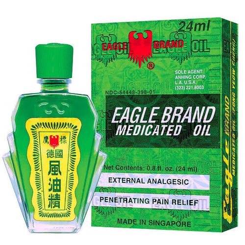 Dầu Gió Xanh Mỹ Eagle Brand Medicated Oil 2 Nắp (C/24ml)