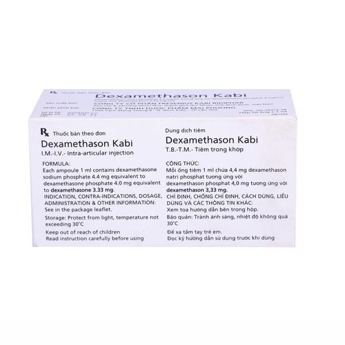 Dexamethason Kabi 4mg/ml Bidiphar (H/50 ống)