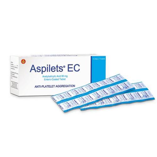 Aspilets EC (Acid Acetylsalicylic) 80mg United (H/100v)