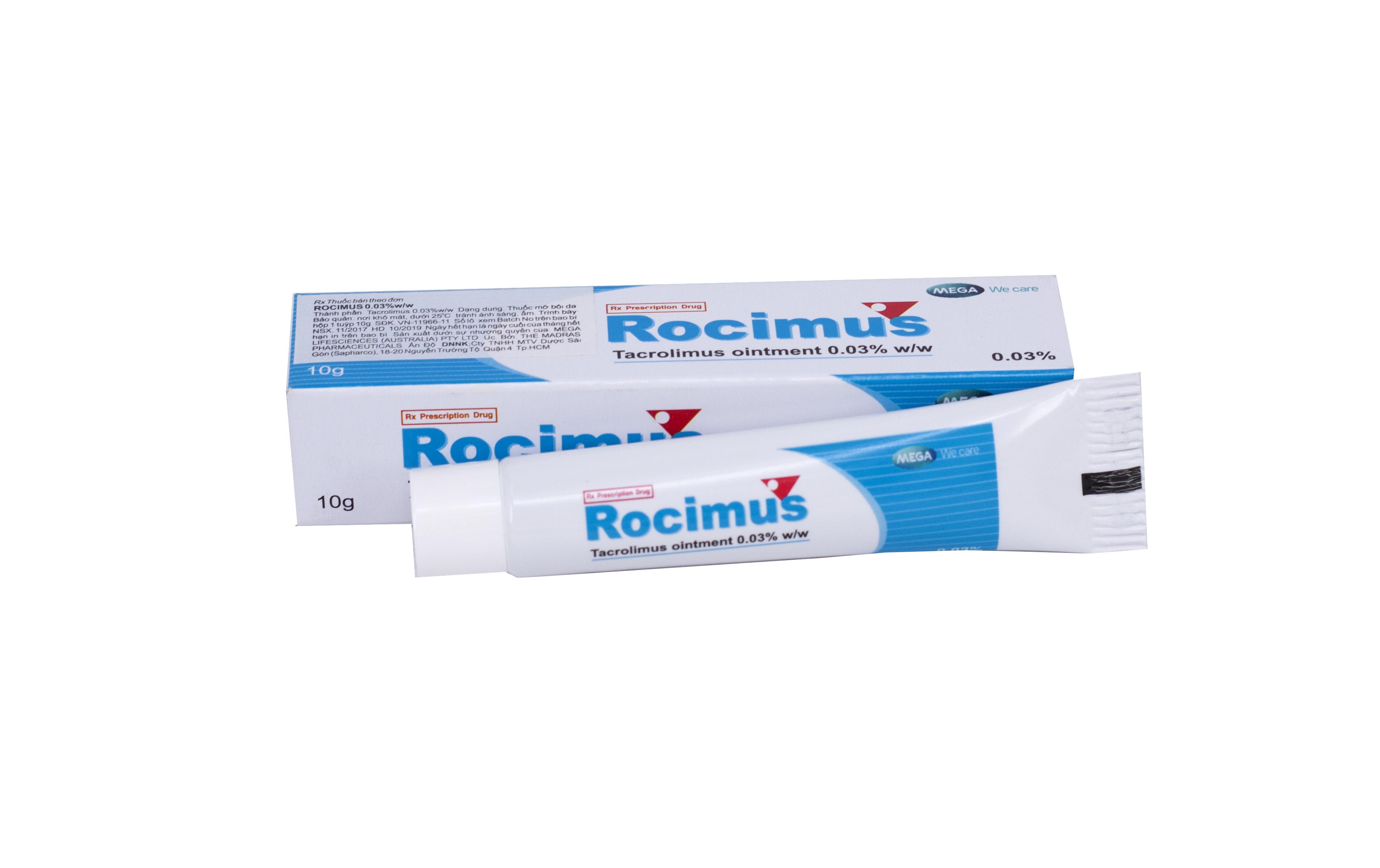 Rocimus 0.03% (Tacrolimus) Mega (Tuýp 10gr)