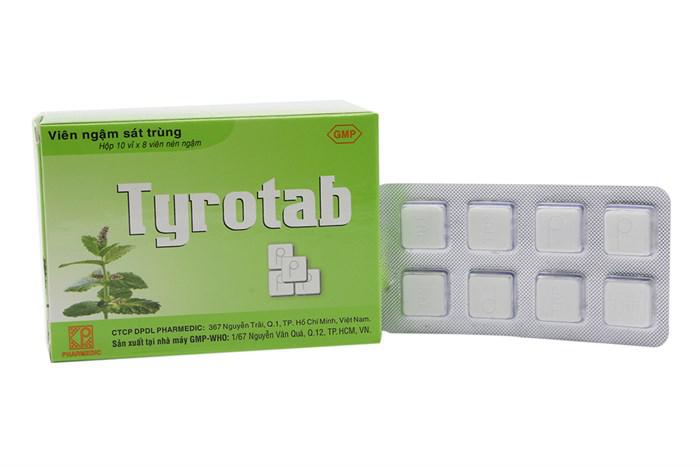 Tyrotab (Tetracain, Tyrothricin) Pharmedic (H/10vỉ/8v)