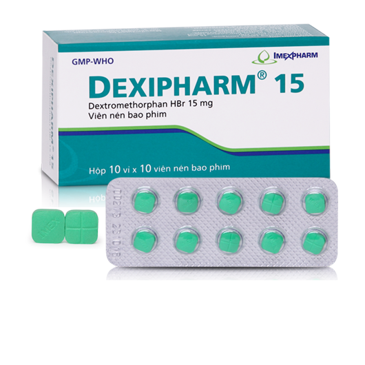 Dexipharm 15 (Dextromethorphan) Imexpharm (H/100v)(Nén)