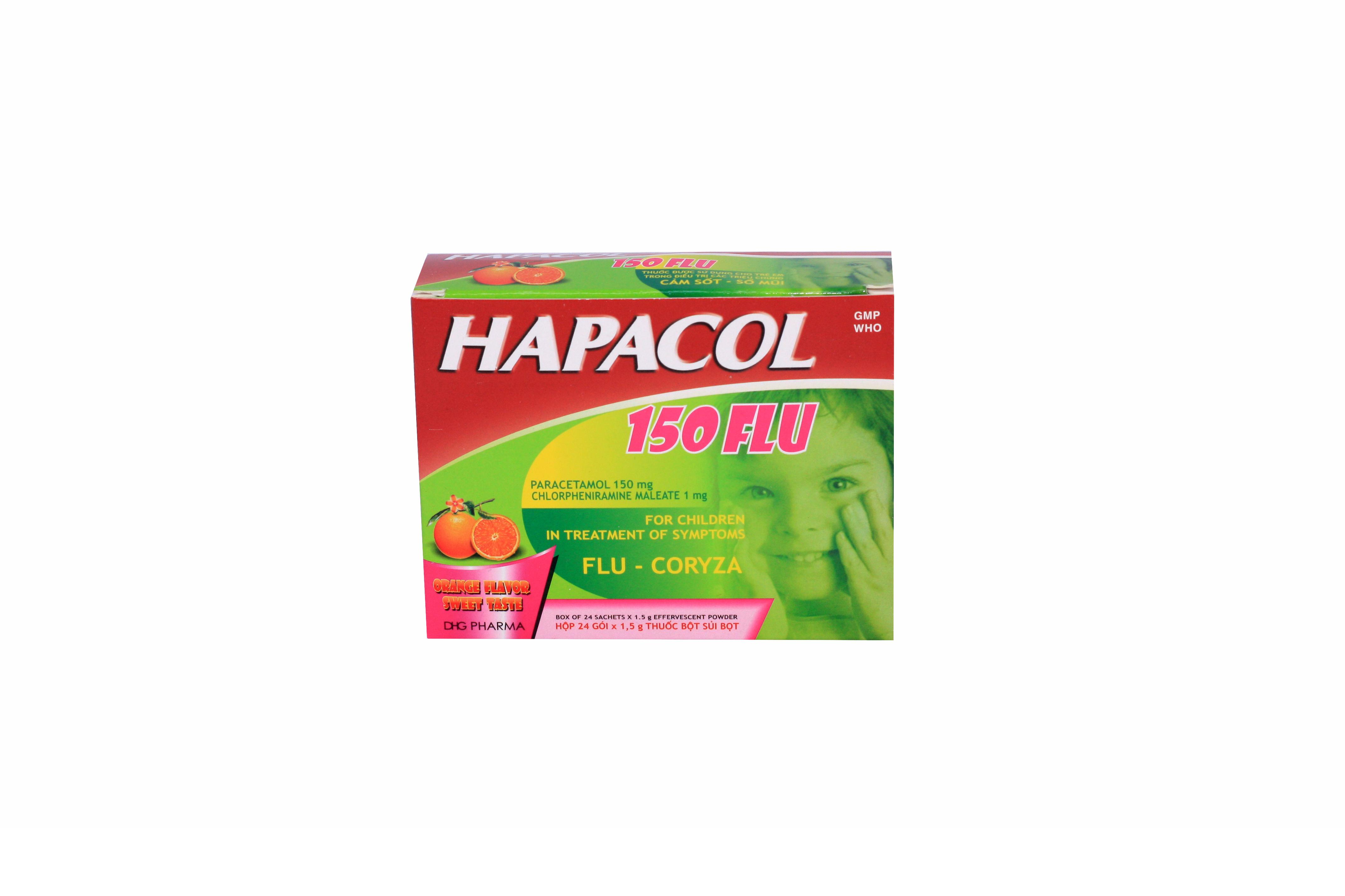 Hapacol 150 Flu (Paracetamol, Clorpheniramin Maleat) DHG Pharm (H/24g)