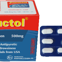 Panactol (Acetaminophen) 500mg Khapharco (H/100v)