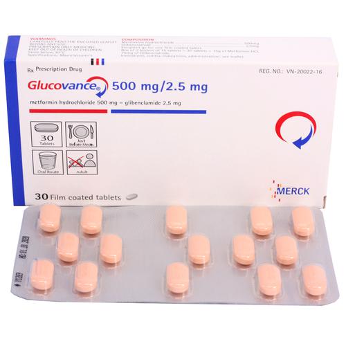 Glucovance 500mg/2.5mg (Glibenclamid, Metformin) Merck (H/30v)
