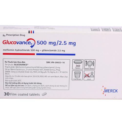 Glucovance 500mg/2.5mg (Glibenclamid, Metformin) Merck (H/30v)