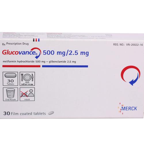 Glucovance 500mg/2.5mg (Glibenclamid, Metformin) Merck (H/30v)
