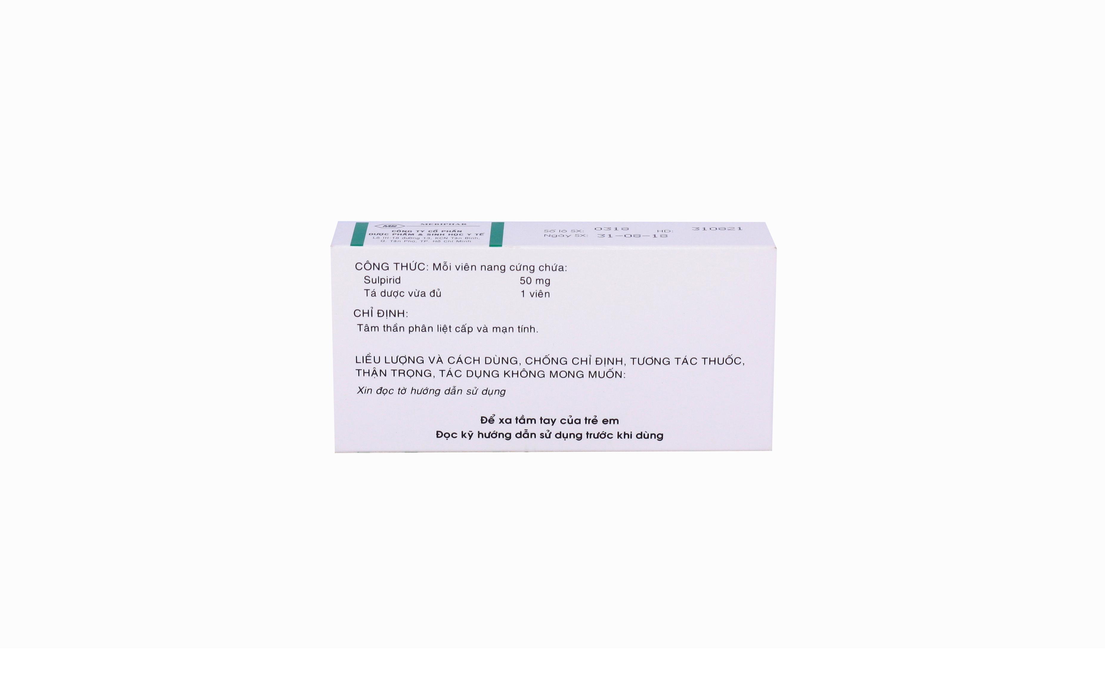 Doginatil 50mg (Sulpirid) Mebiphar (Lốc/10h/30v)
