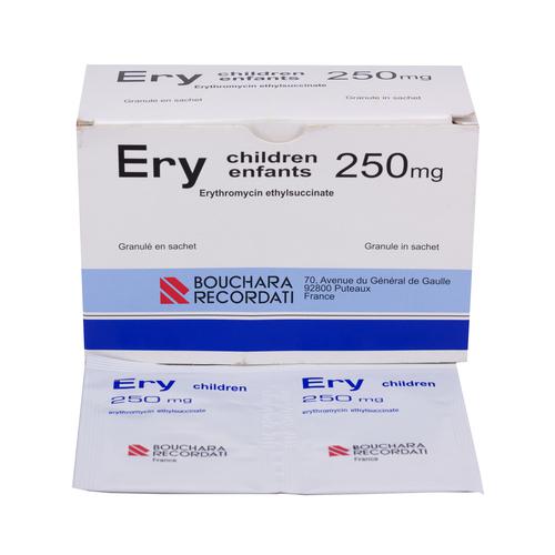 Ery Children Enfants 250mg (Erythromycin) Bouchara Recordati (H/24g)