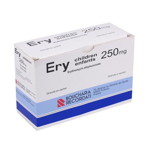 Ery Children Enfants 250mg (Erythromycin) Bouchara Recordati (H/24g)