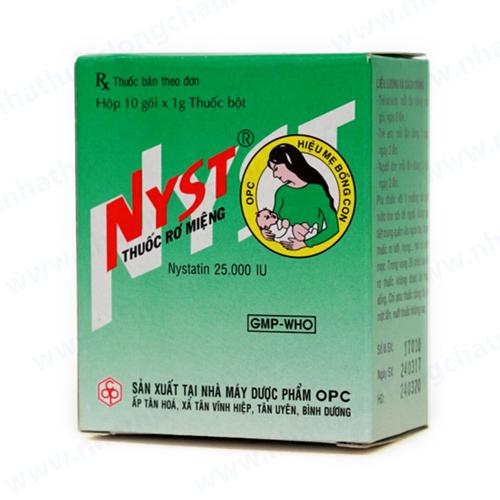 Nyst Thuốc Rơ Miệng (Nystatin) OPC (Lốc/10Hộp/10g)