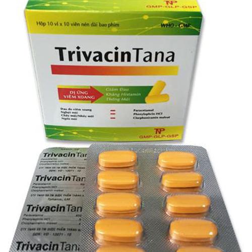 Trivacin Tana (Paracetamol, Phenylephrin, Clorpheniramin Maleat) Thành Nam (H/100v)