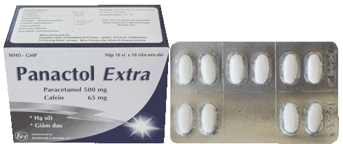 Panactol Extra (Cafein, Paracetamol) Khapharco (H/100v)