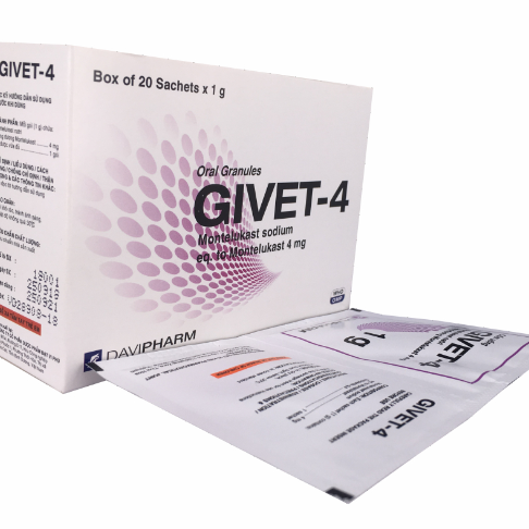 Givet 4 (Montelukast) Davipharm (H/20g/1gr)