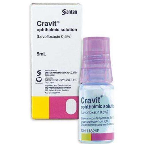 Cravit Ophthalmic Solution 0,5% (Levofloxacin) Santen (C/5ml)