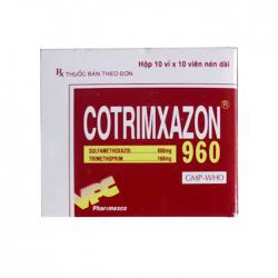 Cotrimxazon 960mg (Sulfamethoxazol, Trimethoprim) Pharimexco (H/100v)