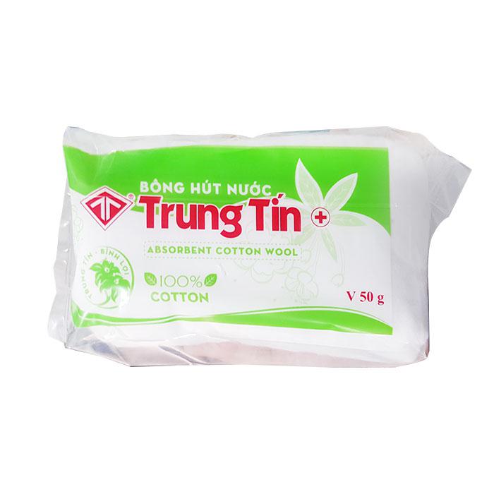 Bông Y Tế Trung Tín 50g (Thùng/100bịch) (Xanh Lá)