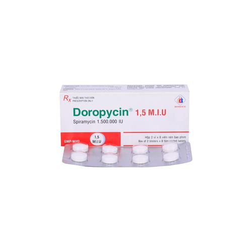 Doropycin 1.5 M.I.U (Spiramycin) Domesco (H/16v)