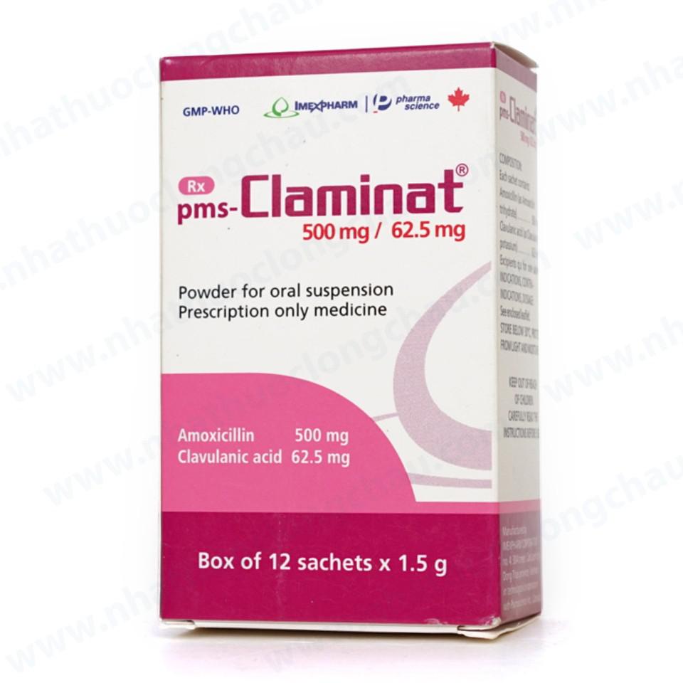 Claminat 500/62.5mg (Amoxicillin, Acid Clavulanic) Imexpharm (H/12g)