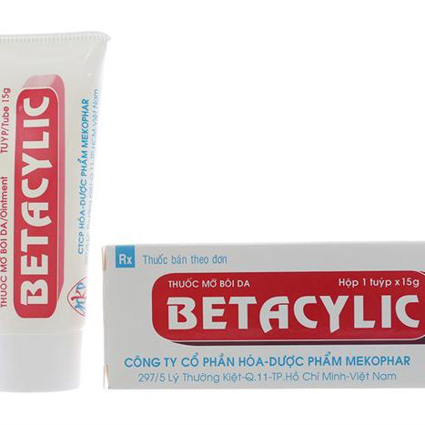 Betacylic Ointment (Betamethason) Mekophar (Lốc/10tuýp/5gr)