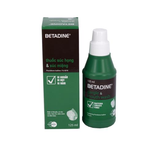 Betadine Súc Miệng Gargle Mouth (Povidon Iod) Washe Mundipharma (C/125ml)